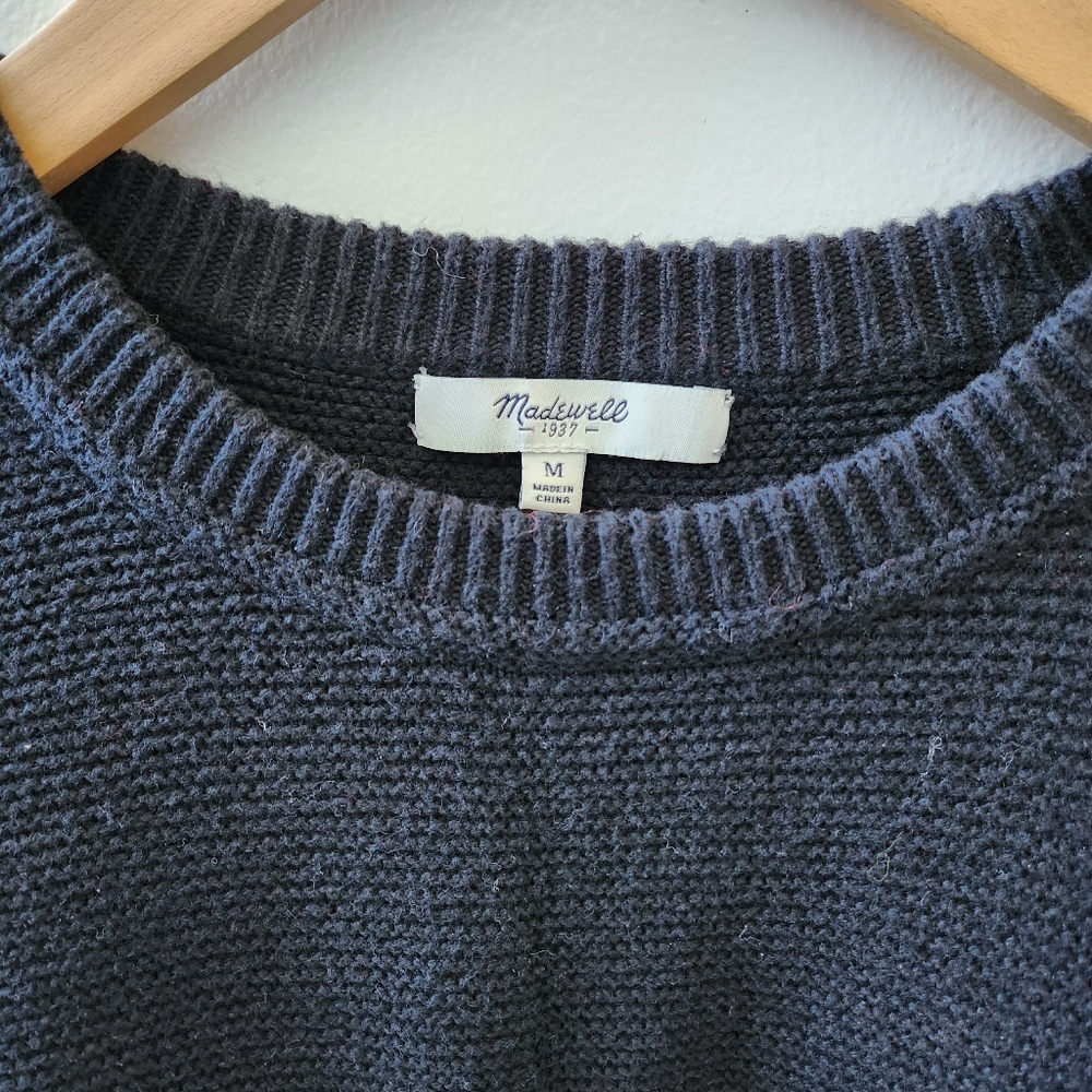 EUC M Ribbed Black Sweater - Picture 5 of 10